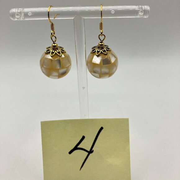 Gorgeous 16mm Mother of Pearl Earrings made with 316 Stainless Steel Hypo Hooks - Picture 9 of 15